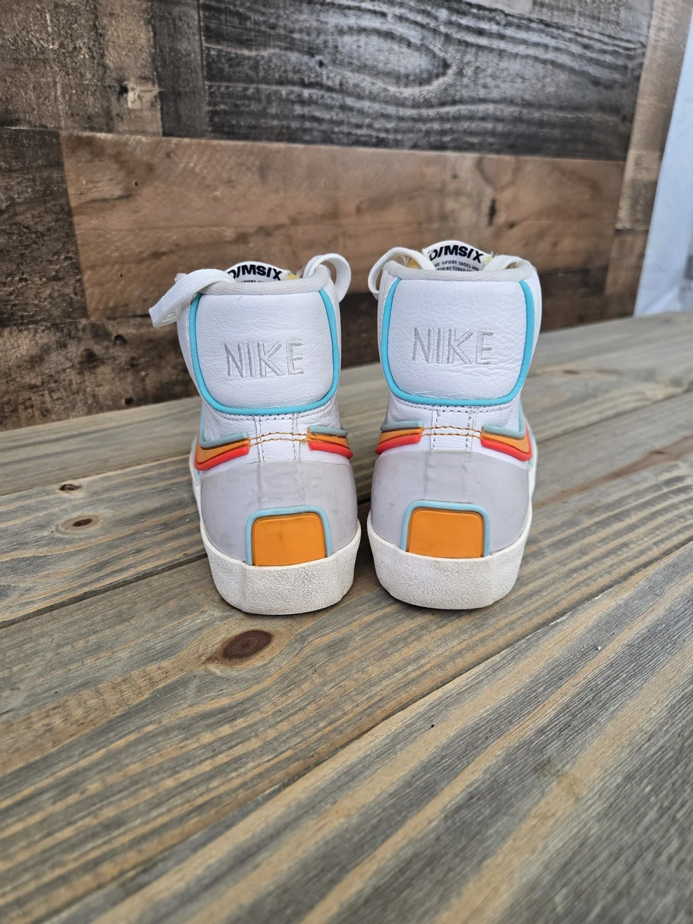 Nike Blazer Mid 77 Infinite White Kumquat Aurora Green DC1746-100 Womens 6.5